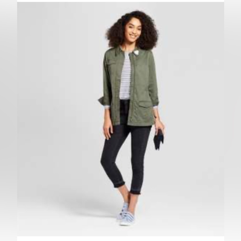 A New Day XS Olive Green Side Cinch Utility Jacket